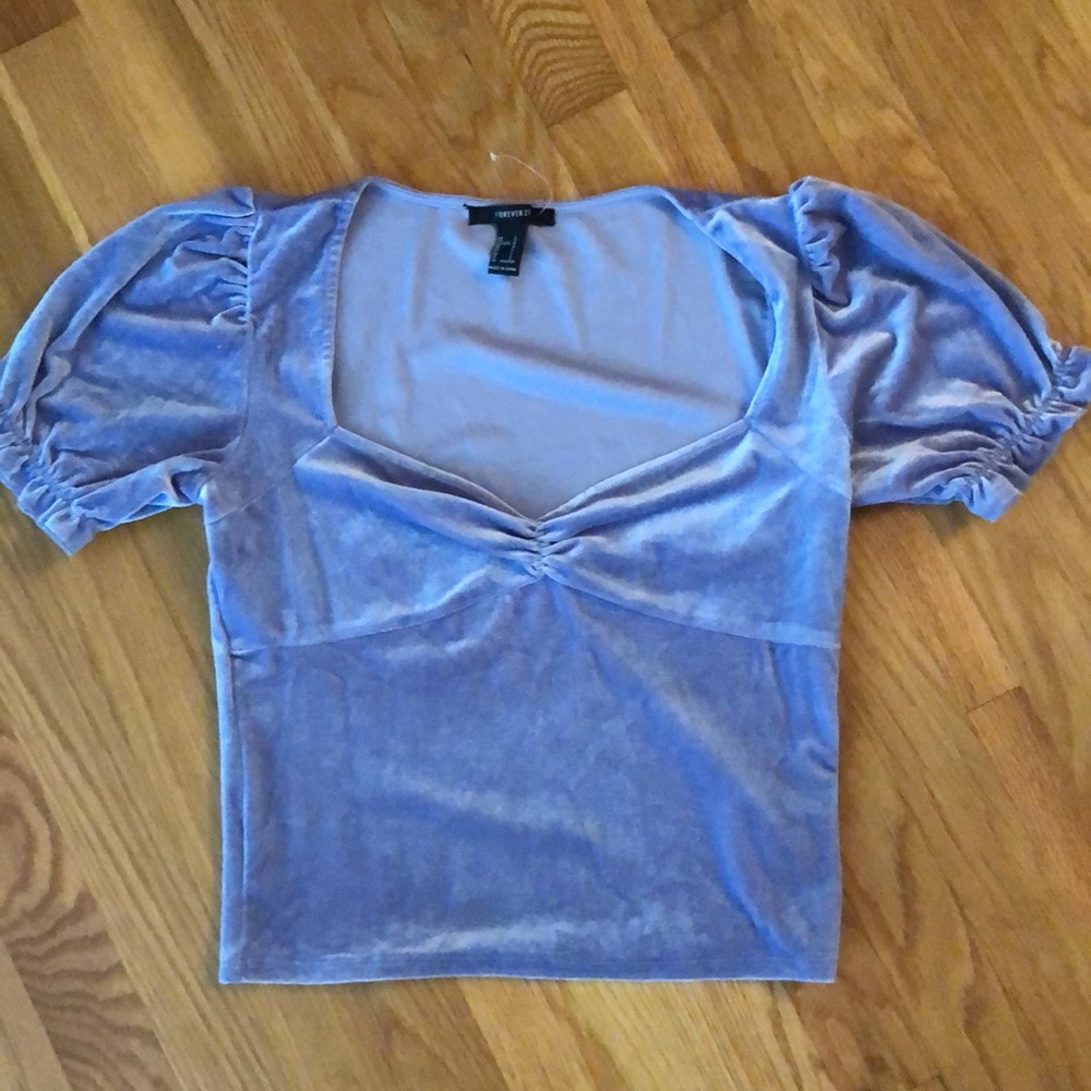 Purple velvet shirt